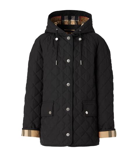 burberry black quilted jacket with hood|Burberry quilted jacket nordstrom.